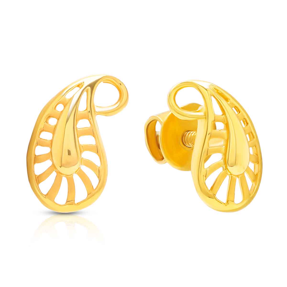 Gold Earrings with Free Gold Coin