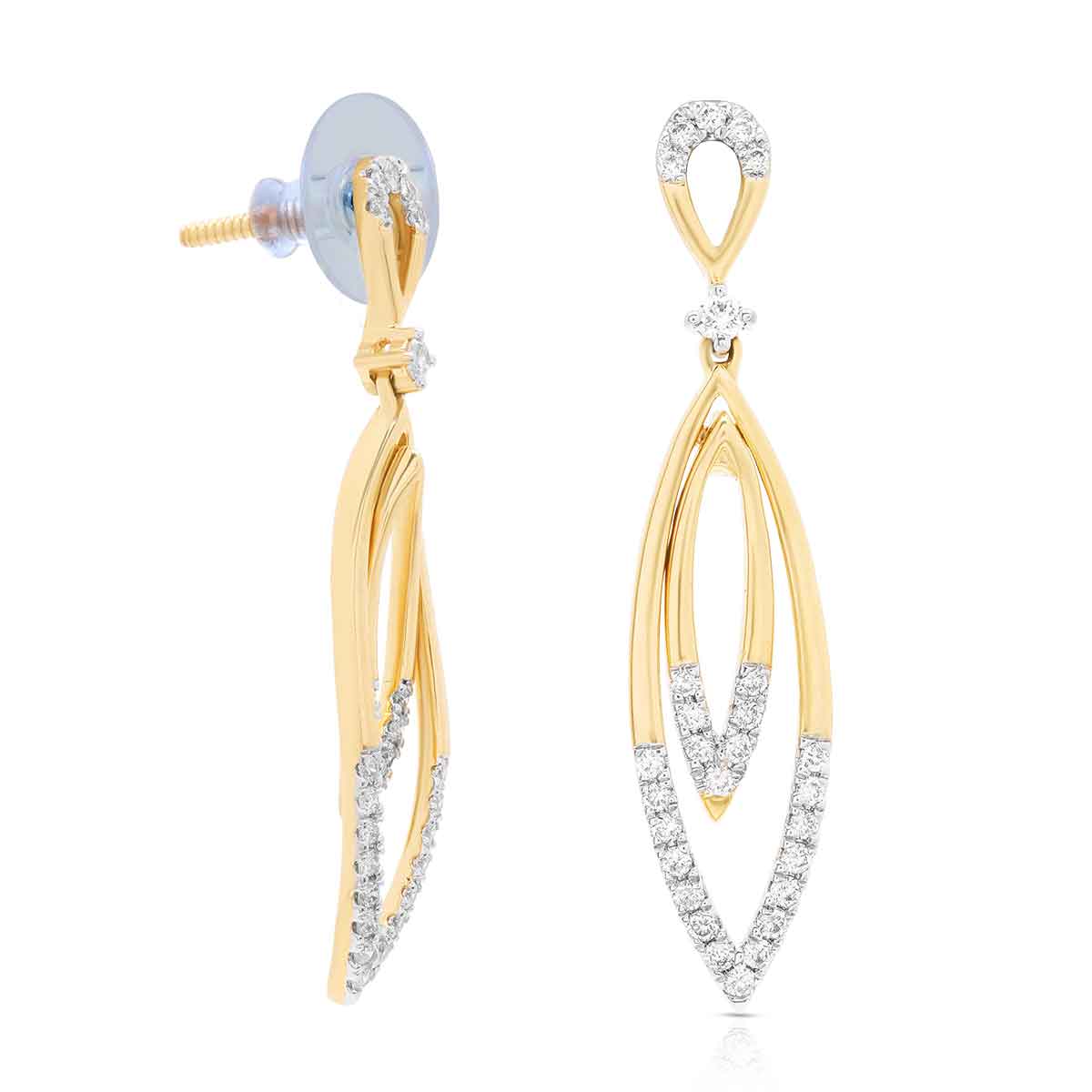 Diamond Earring For Women with Free Gold Coin