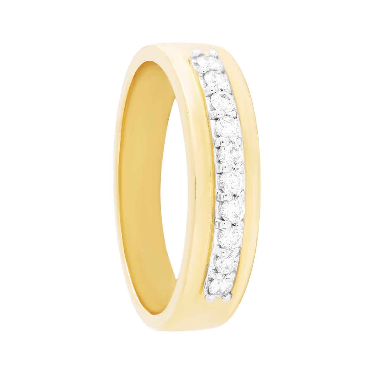 Elegant Liner Diamond Ring with Free Gold Coin