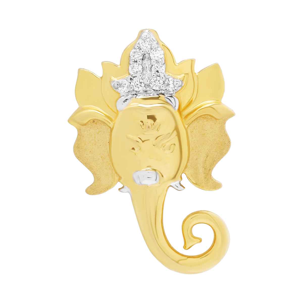 Divine Grace The Ganesh Diamond Pendant with Free Gold Coin