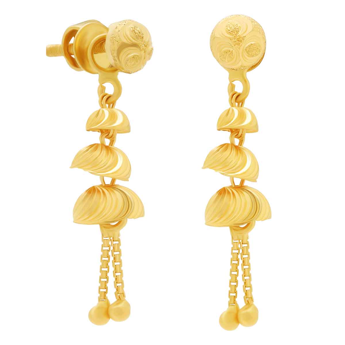 Gold Jhumka Earrings