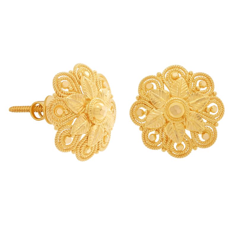 Gold Earring For Women with Free Gold Coin