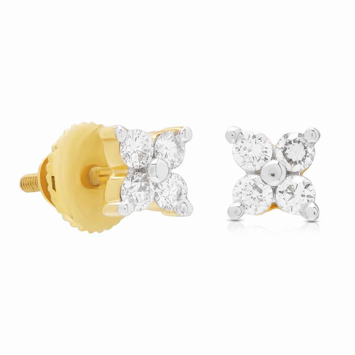 Diamond Earring For Women with Free Gold Coin