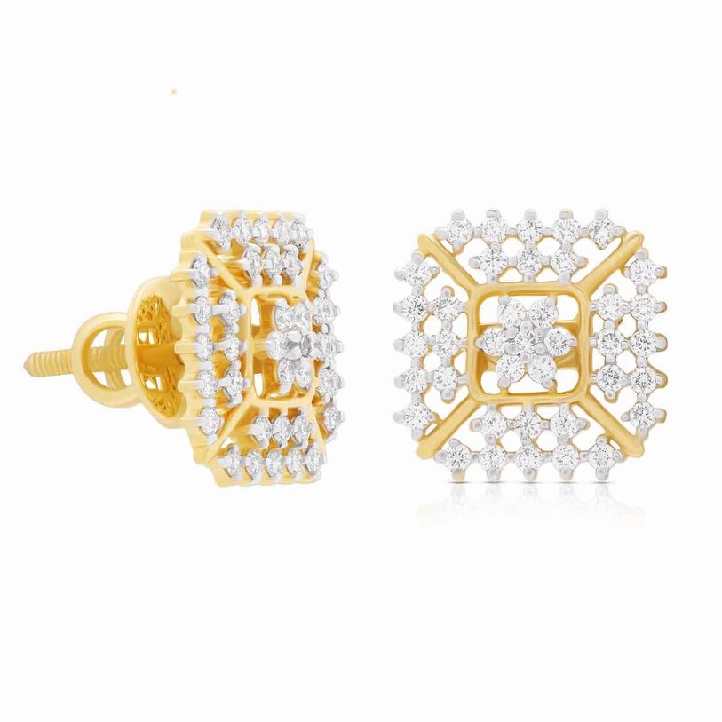 Diamond Earring For Women with Free Gold Coin