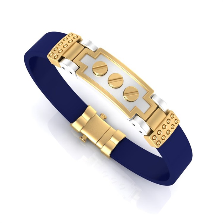 Gold Leather Bracelet For Men