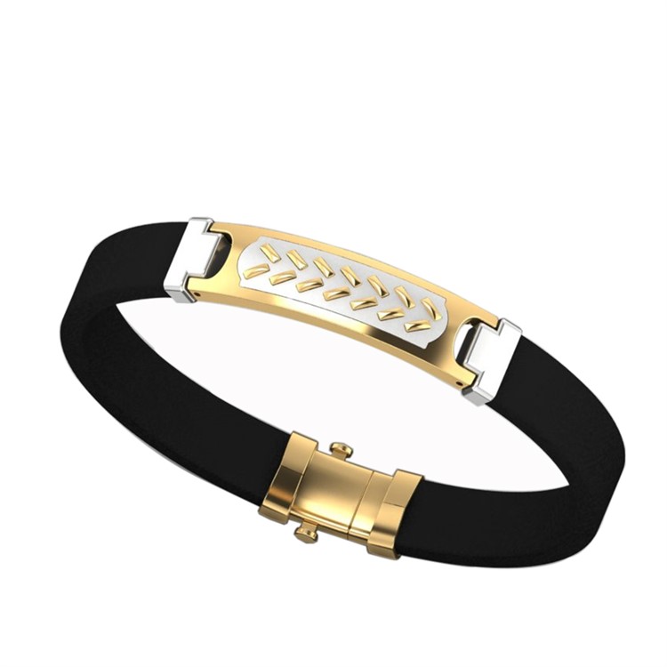 Gold Leather Bracelet For Men