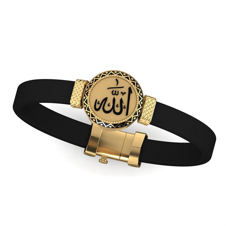 Gold Leather Bracelet For Men