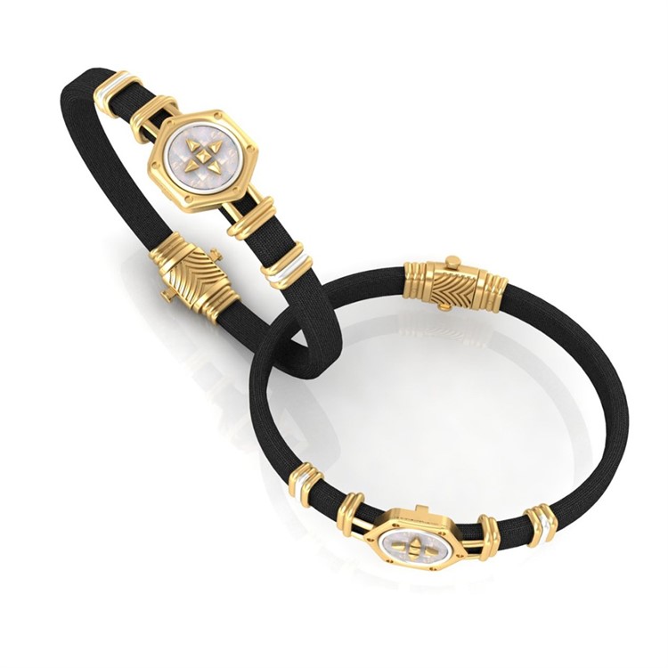 Gold Leather Bracelet For Men with Free Gold Coin