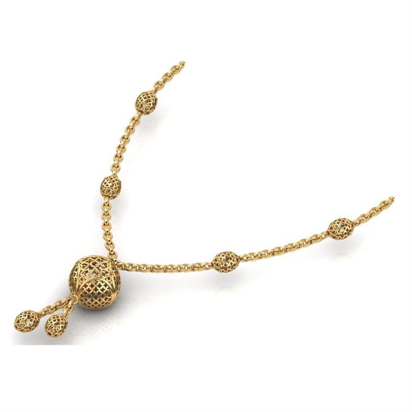 Gold Fancy Necklace with Free Gold Coin