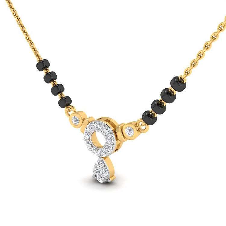 Anaya Diamond Mangalsutra with Free Gold Coin