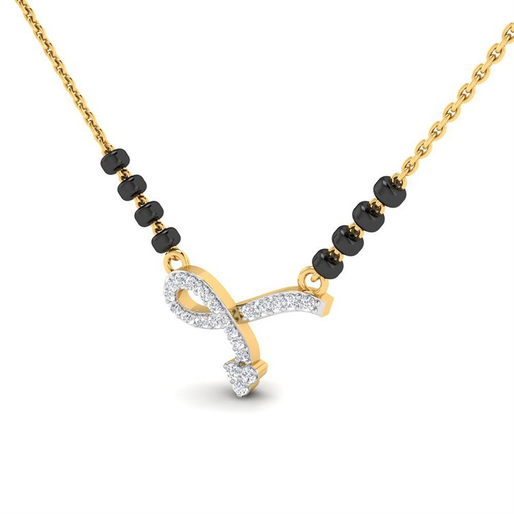 Adina Diamond Mangalsutra with Free Gold Coin