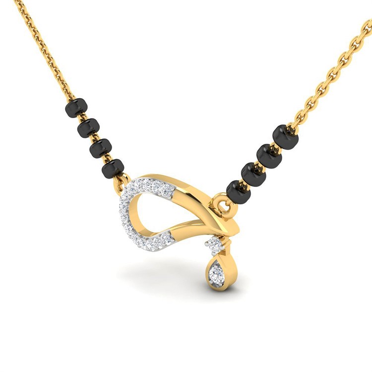 Diamond Mangalsutra with Free Gold Coin