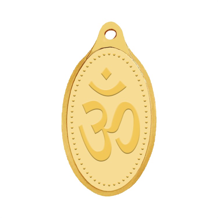 WHP Jewellers 24kt (999) 2 gram OM Yellow Gold Pendant