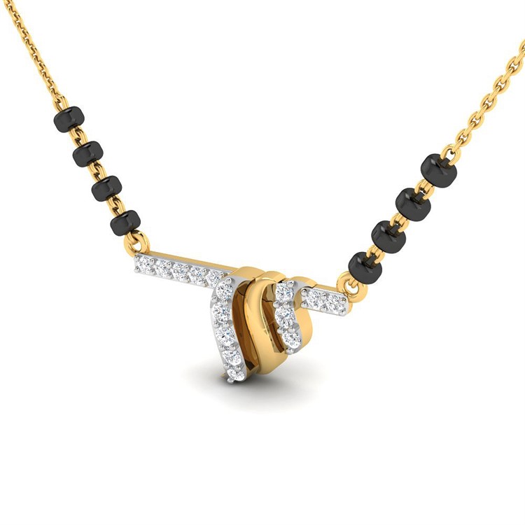 Bella Diamond Mangalsutra with Free Gold Coin