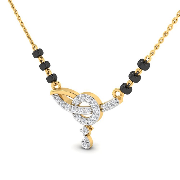 Kaylee Diamond Mangalsutra with Free Gold Coin