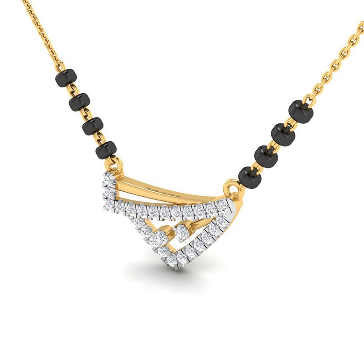 WHP 18KT FANCY DIAMOND MANGALSUTRA