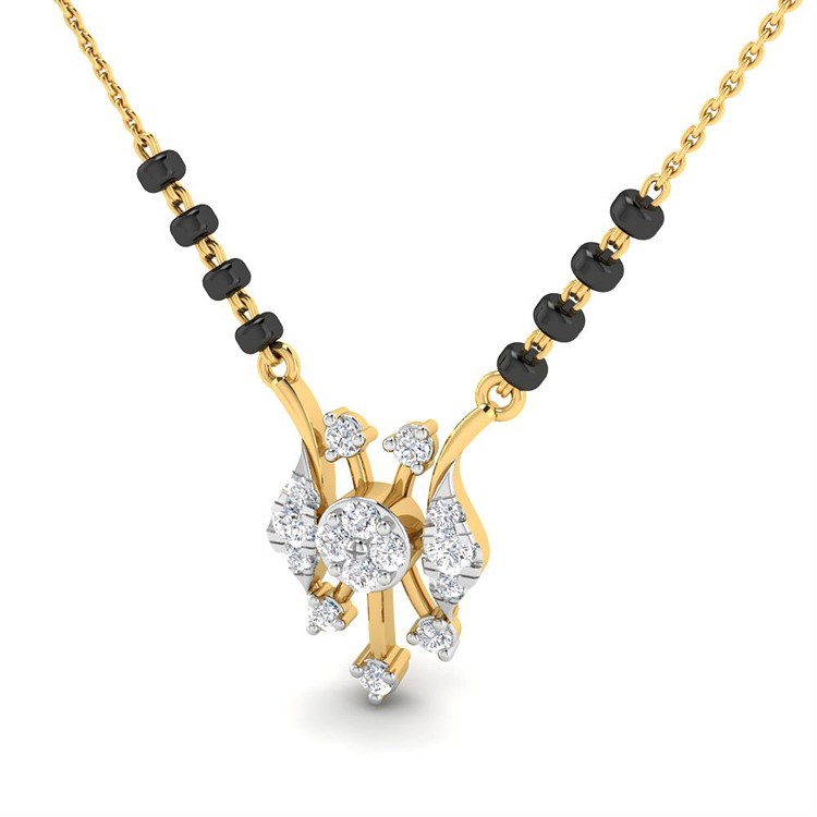 Erina Diamond Mangalsutra with Free Gold Coin