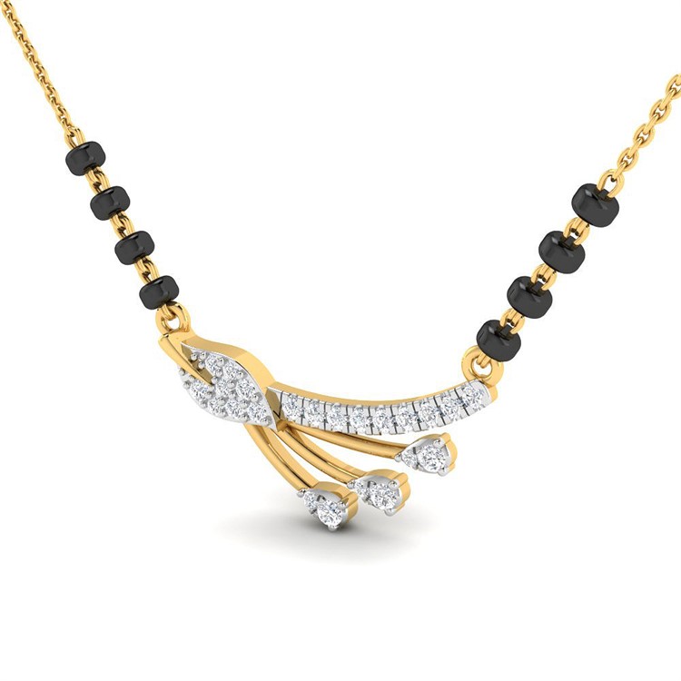 Myra Diamond Mangalsutra with Free Gold Coin