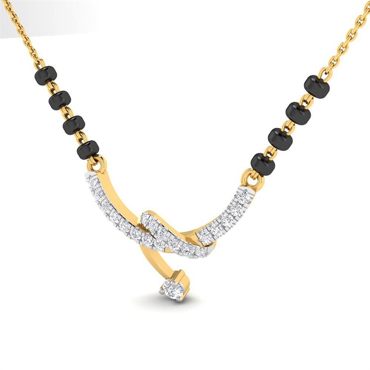 Zora Diamond Mangalsutra with Free Gold Coin