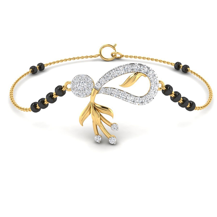 Gauhar Diamond Mangalsutra Bracelet