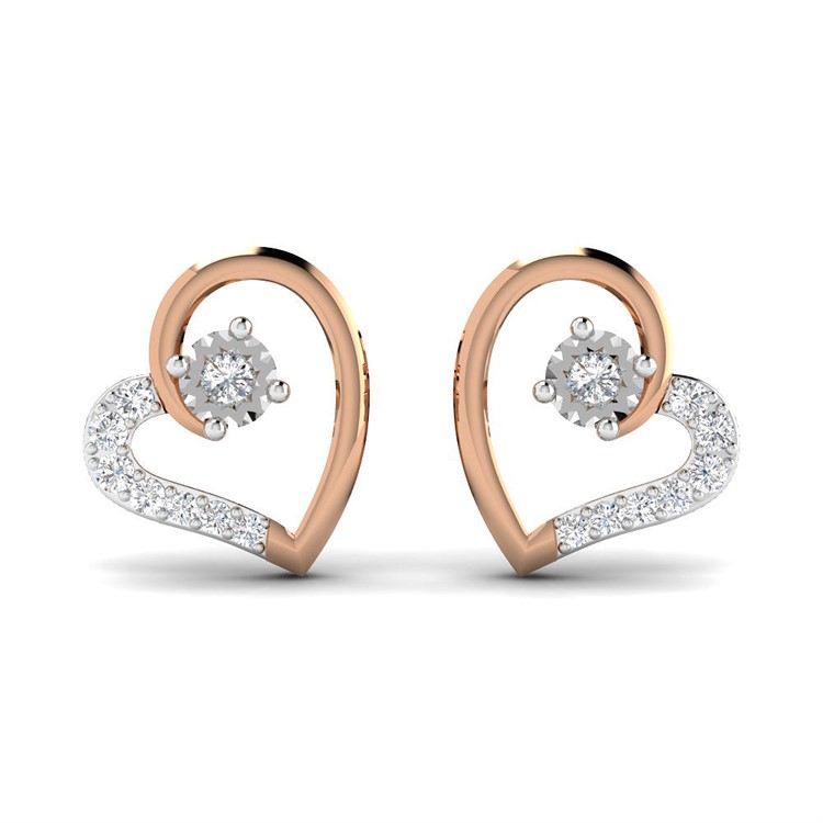 Rose Gold Diamond Earring For Women