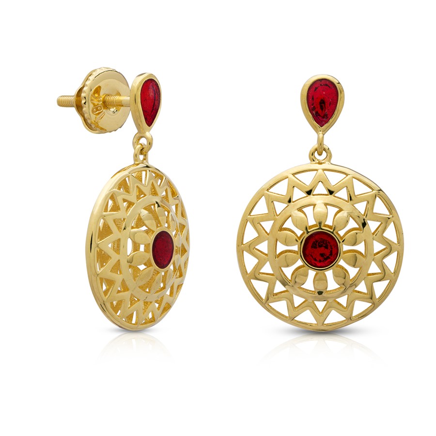 Gold Earrings For Women with Free Gold Coin