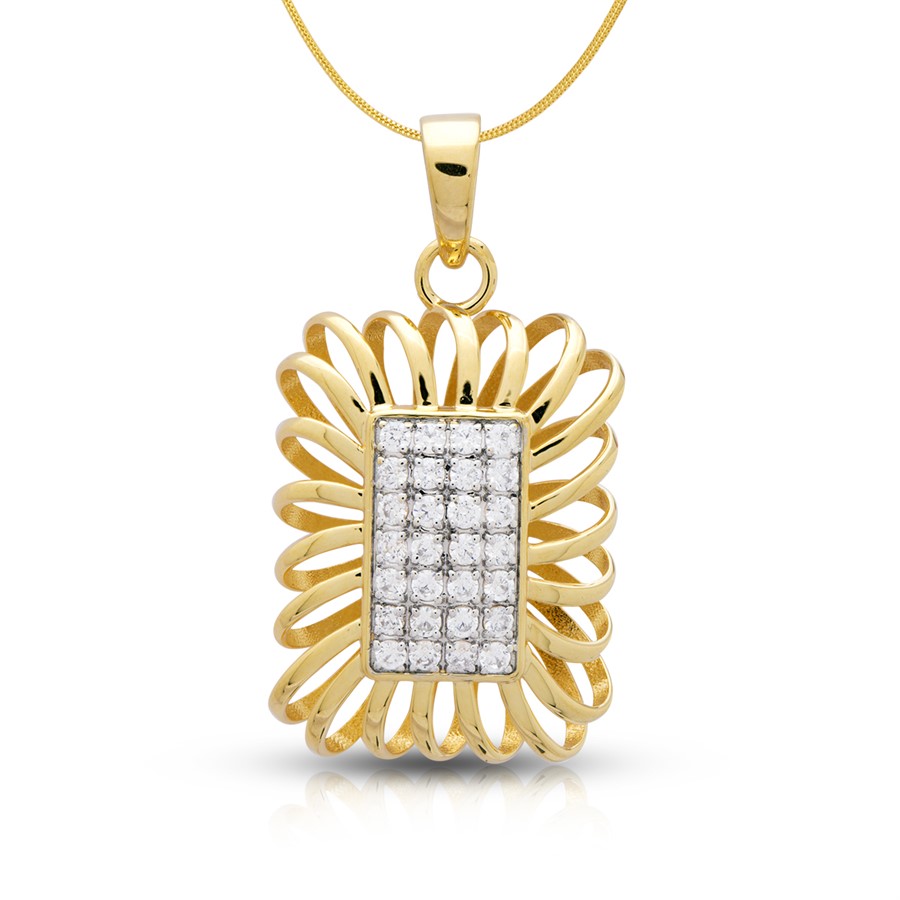 Gold Pendent For Women with Free Gold Coin