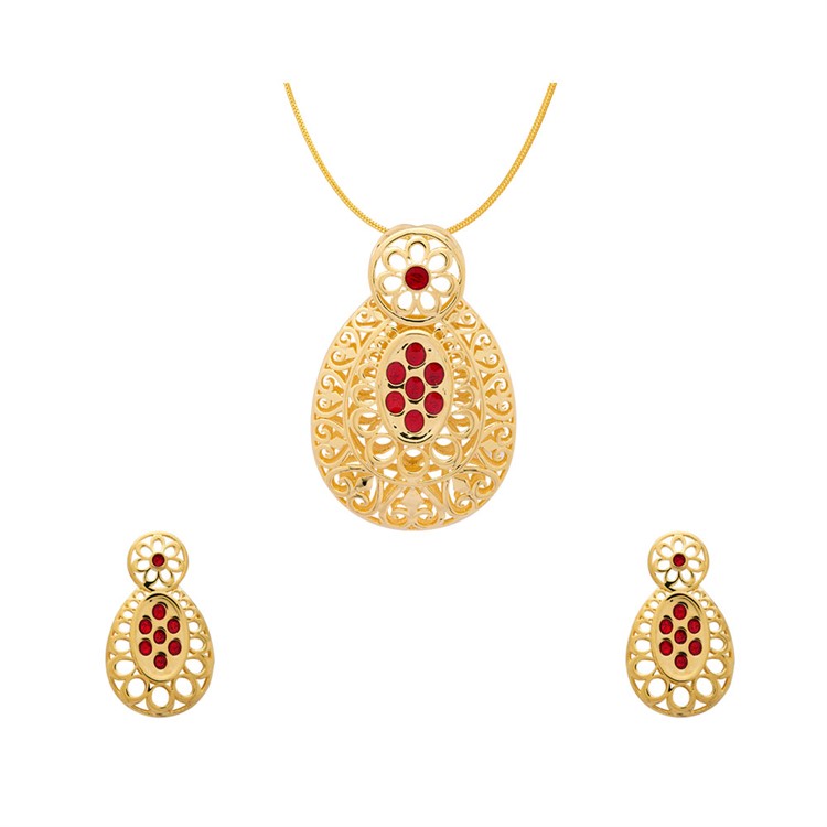 WHP 18KT Gold Pendent Set for Women