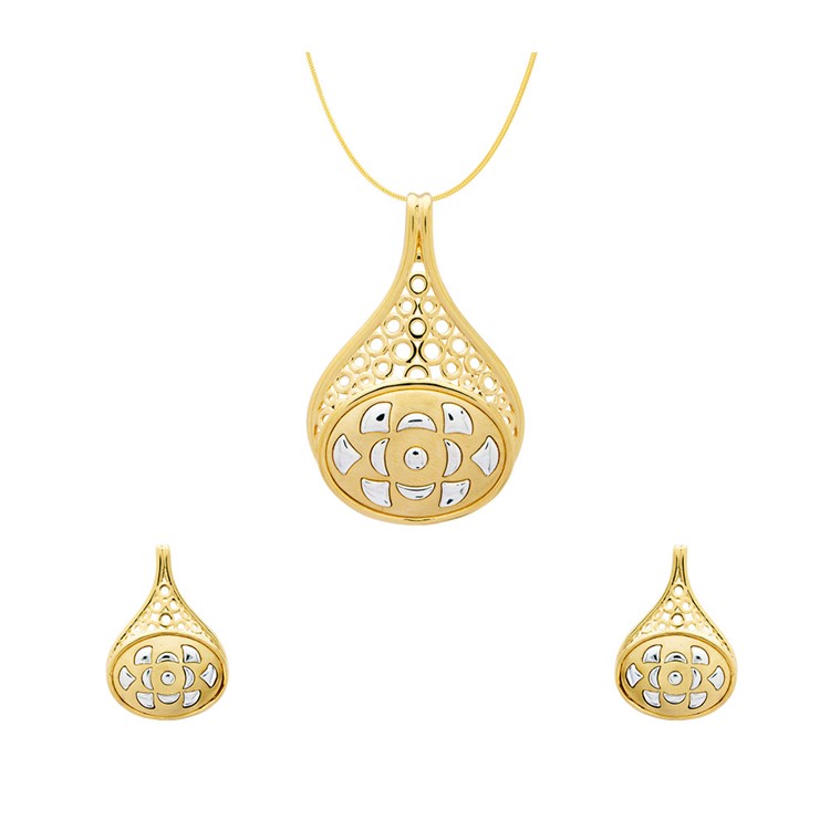 Gold Pendent Set For Women with Free Gold Coin