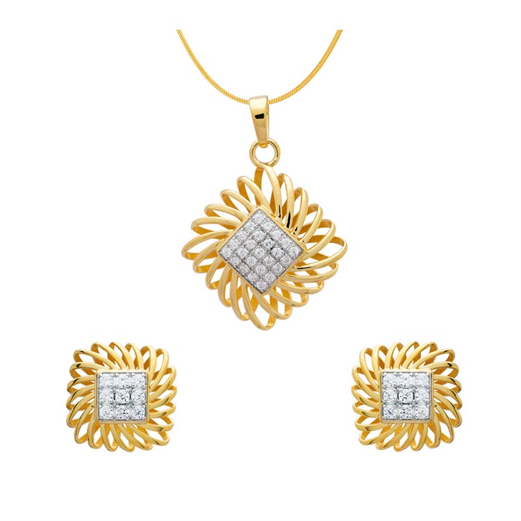 Gold Pendent Set For Women with Free Gold Coin