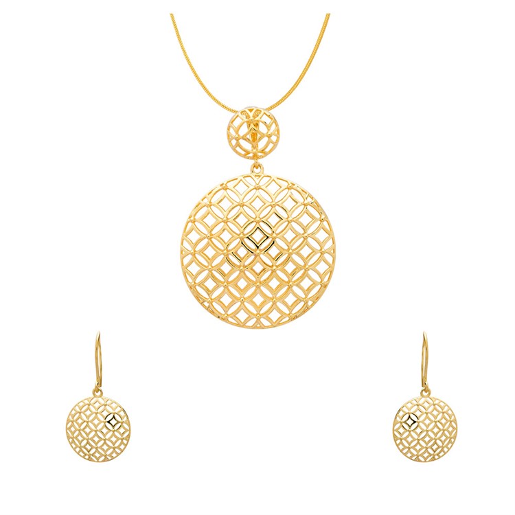 WHP 18KT Gold Pendent Set for Womens with Free Gold Coin