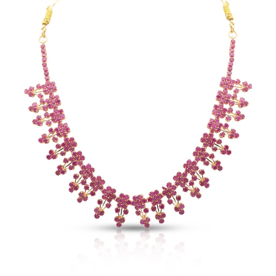 Gold Karwar Ruby Necklace For Women