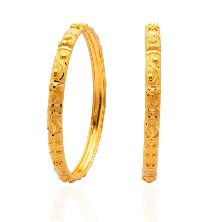 WHP 22KT Gold Bangle For Women with Free Gold Coin