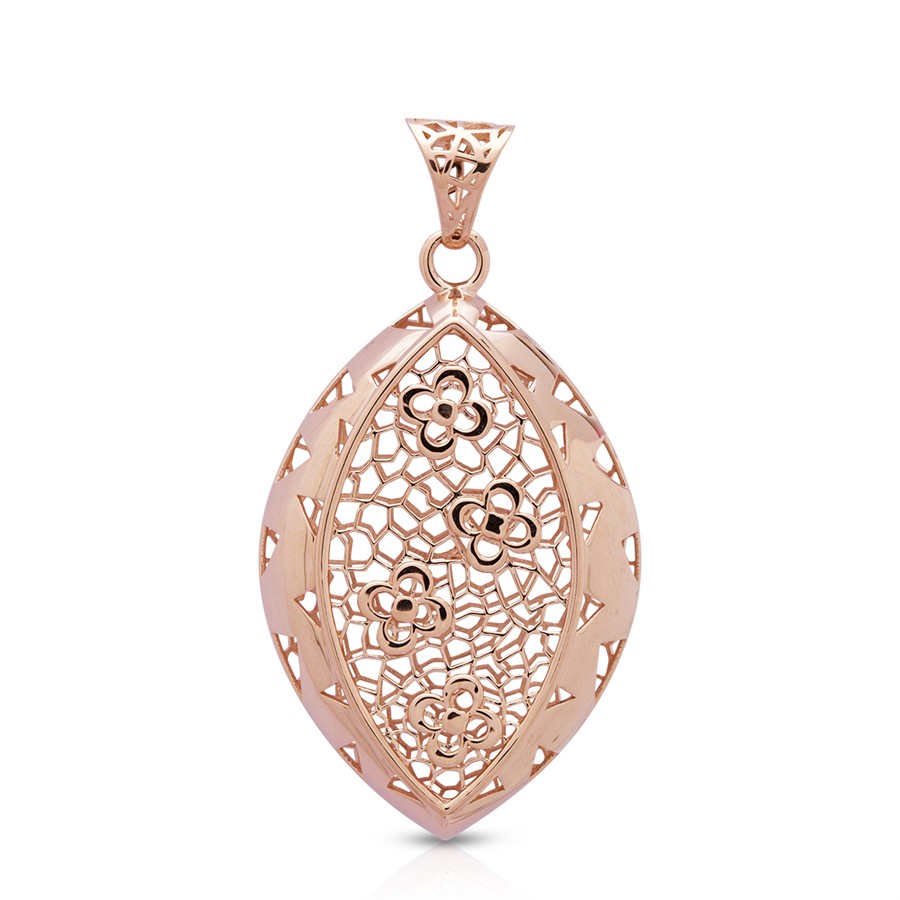 Rose Gold Pendent For Women with Free Gold Coin