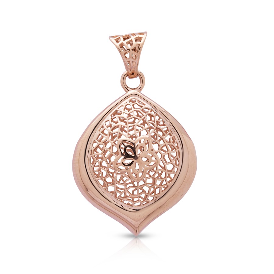 Rose Gold Pendent For Women with Free Gold Coin