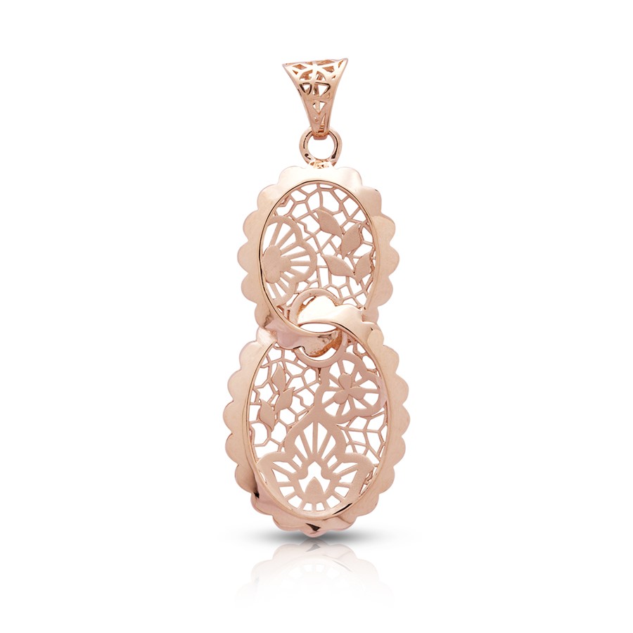 Rose Gold Pendent For Women with Free Gold Coin