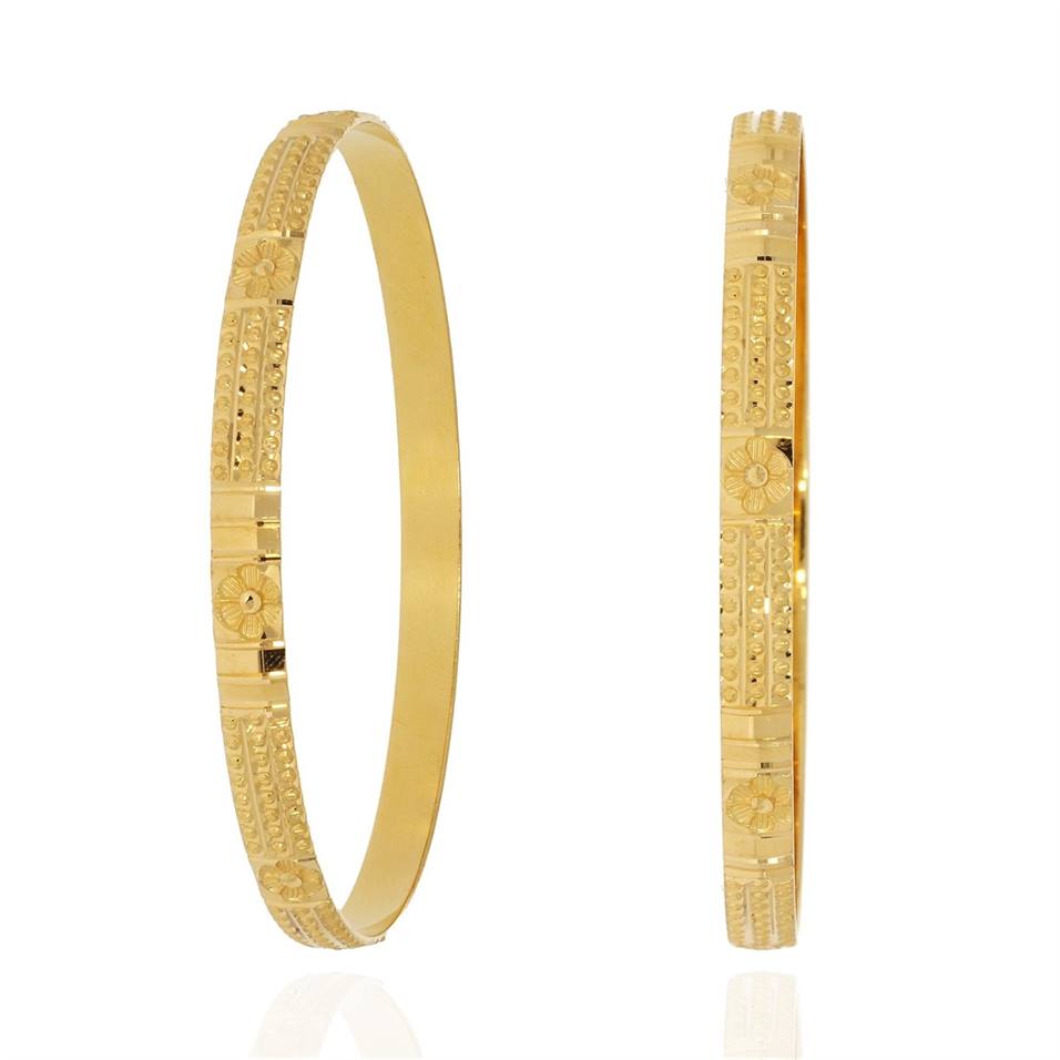 Gold Bangles with Free Gold Coin