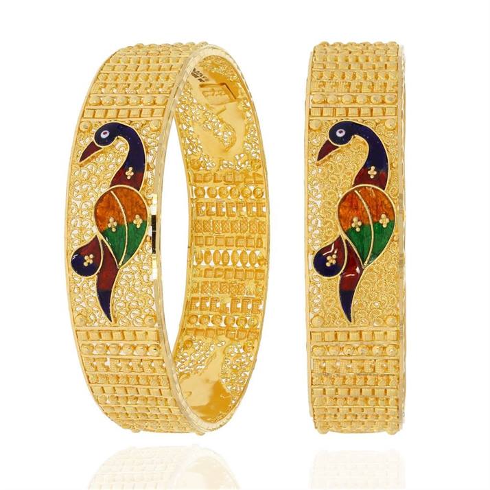 Gold Bangles with Free Gold Coin