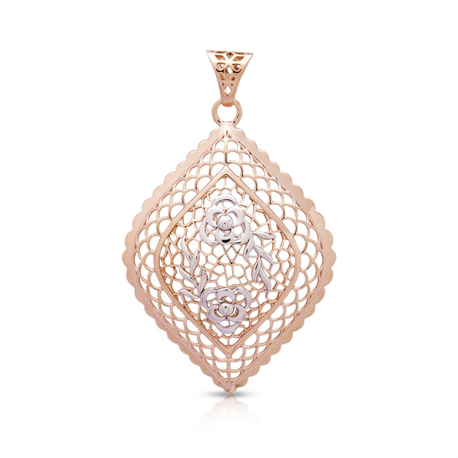 Rose Gold Pendent For Women with Free Gold Coin