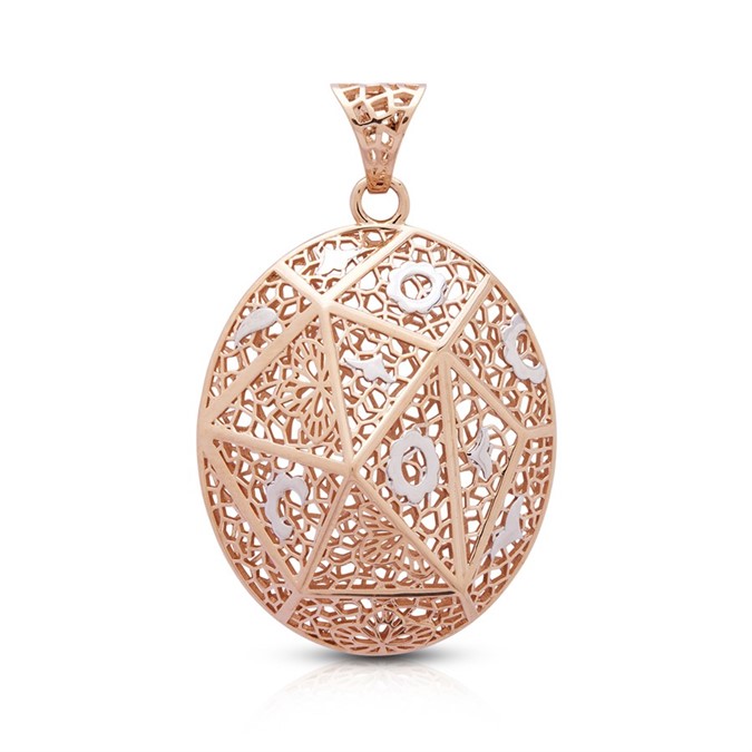 Rose Gold Pendent For Women with Free Gold Coin