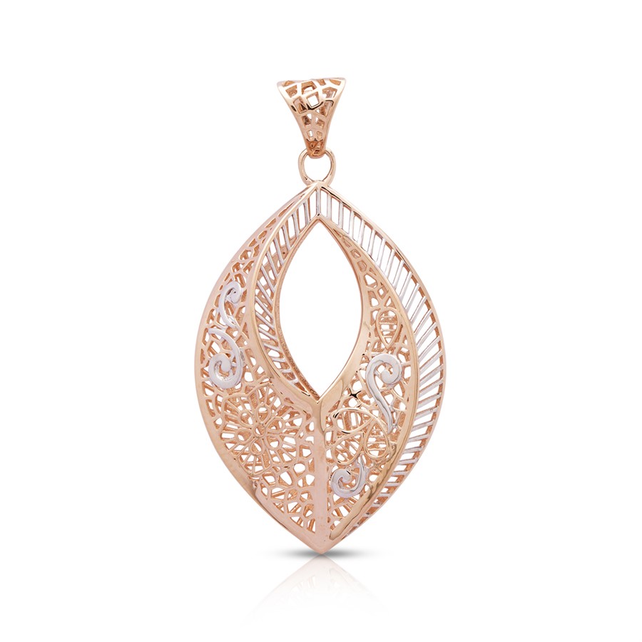 Rose Gold Pendent For Women with Free Gold Coin