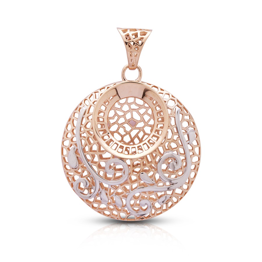 Rose Gold Pendent For Women with Free Gold Coin