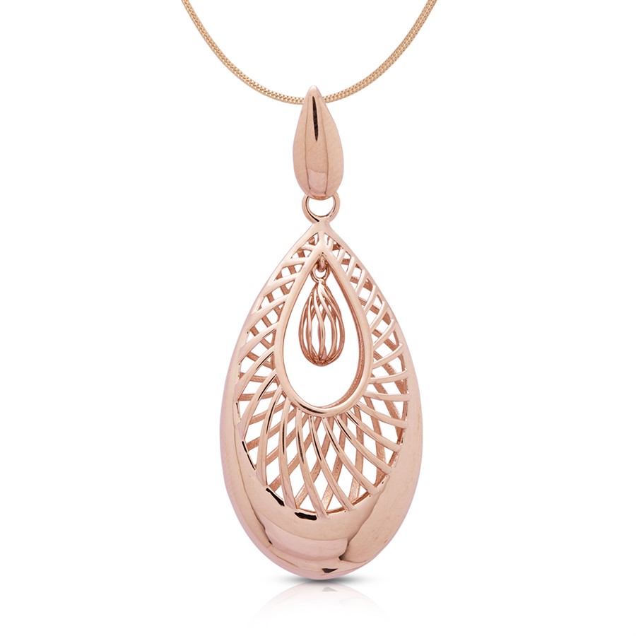 Rose Gold Pendent For Women with Free Gold Coin