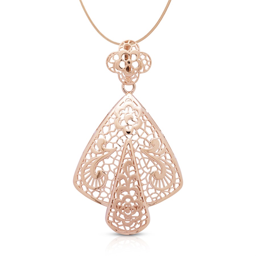 Rose Gold Pendent For Women with Free Gold Coin