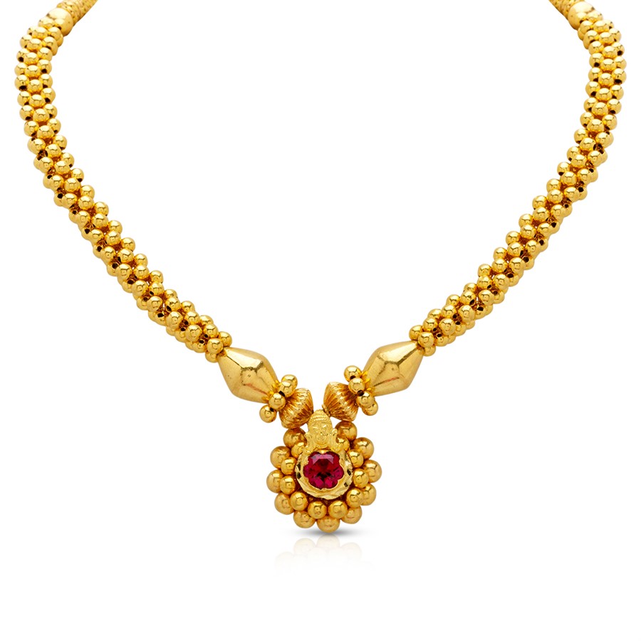 Gold Thushi Necklace with Free Gold Coin