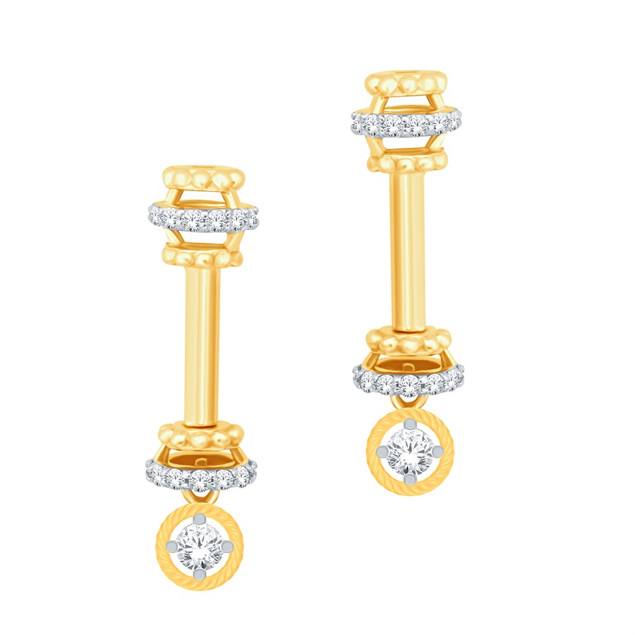 Navinya Collection Diamond Earrings with Free Gold Coin