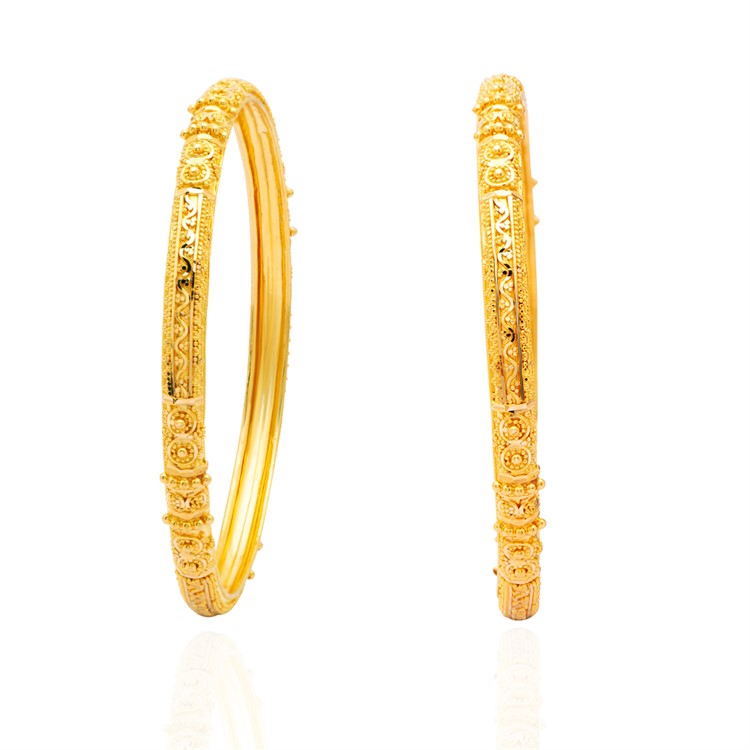 Gold Bangle with Free Gold Coin