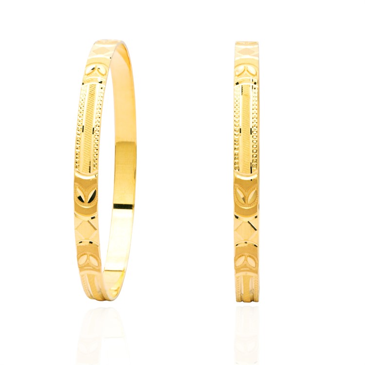 Gold Bangle with Free Gold Coin