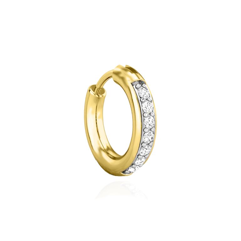 Sleek Splendor 18K Diamond Nosepin with Free Gold Coin