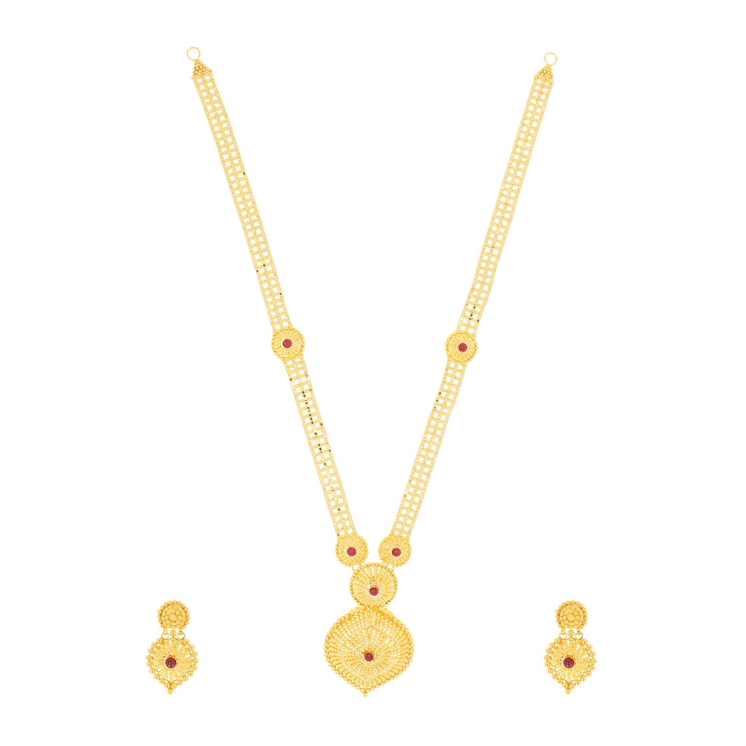 Gold Necklace Set with Free Gold Coin